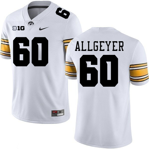 Lucas Allgeyer Iowa Jersey,University Of Iowa Hawkeyes Fotoball Uniforms,Jersey,Gears-White